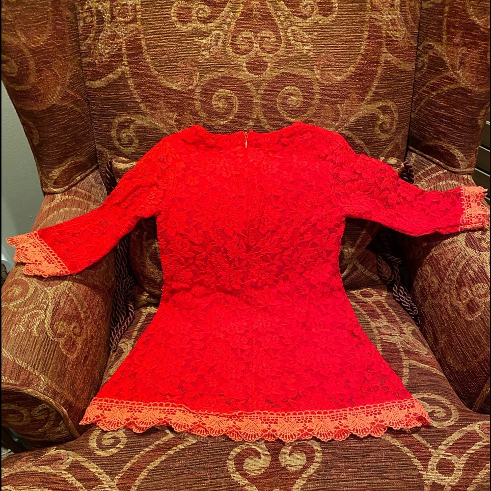 Long sleeve red dress